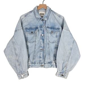 ZARA WOMEN’S AUTHENTIC DENIM BY TRF JACKET SIZE M – LIGHT WASH – 100% COTTON